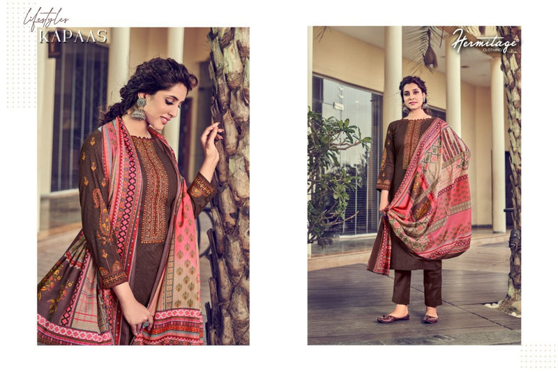 Hermitage Clothing Kapaas Lawn Cotton Embroidered Party Wear Salwar Suits