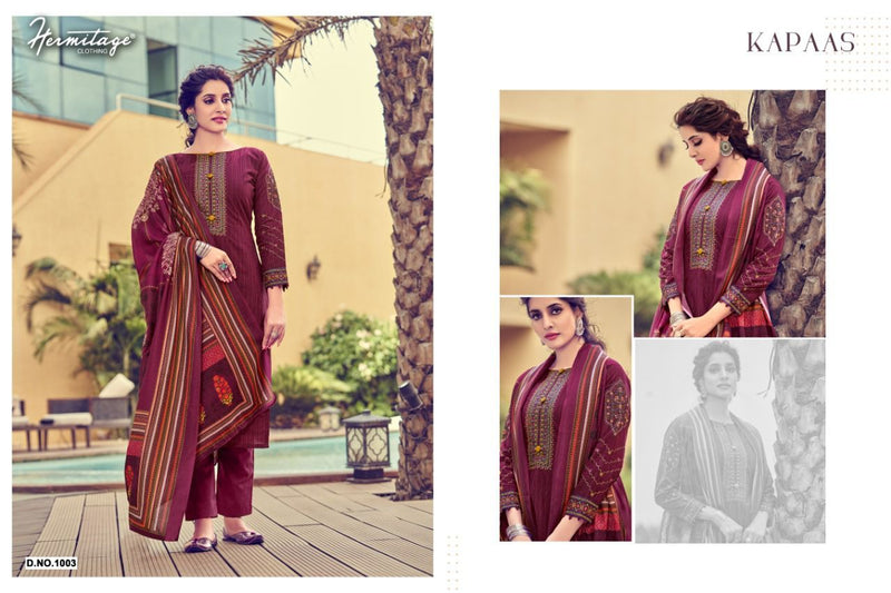 Hermitage Clothing Kapaas Lawn Cotton Embroidered Party Wear Salwar Suits