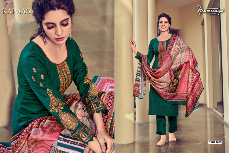 Hermitage Clothing Kapaas Lawn Cotton Embroidered Party Wear Salwar Suits