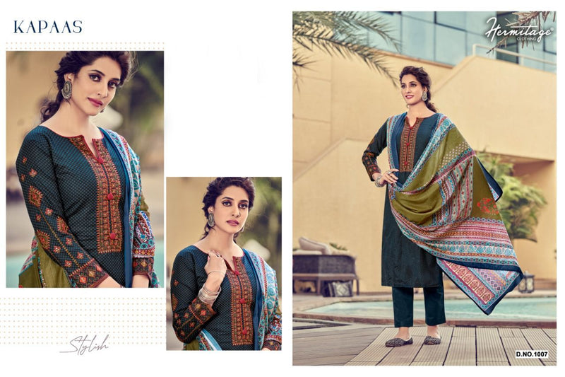 Hermitage Clothing Kapaas Lawn Cotton Embroidered Party Wear Salwar Suits