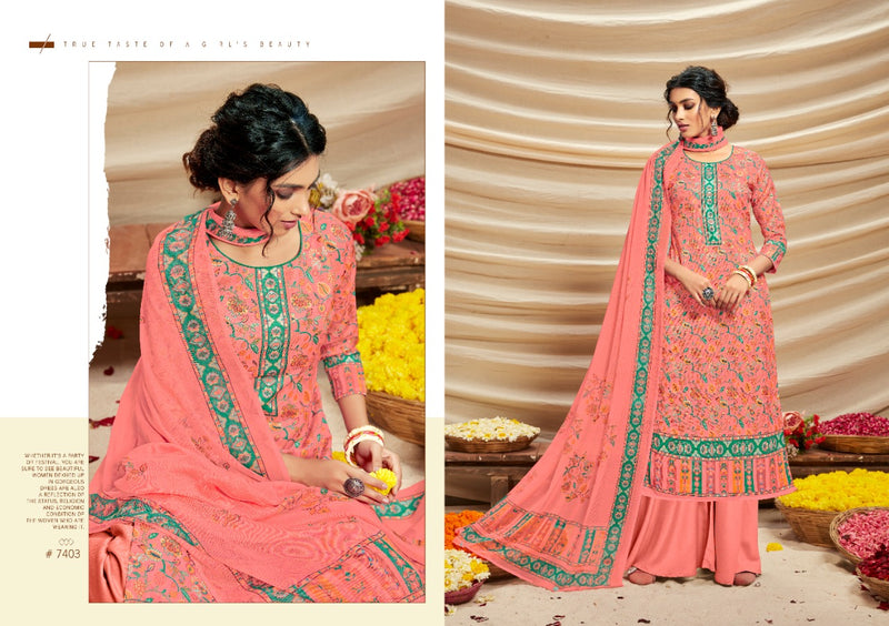 Kesar Shibani Pure With Digital Print Salwar Suit In Jam Cotton