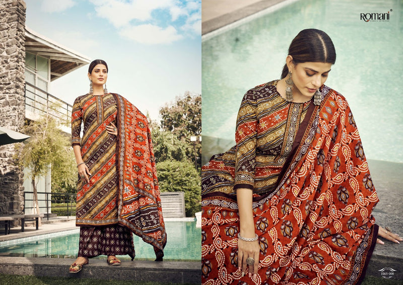 Romani Kasauti Pashmina With Beautiful Work Stylish Designer Festive Wear Salwar Kameez