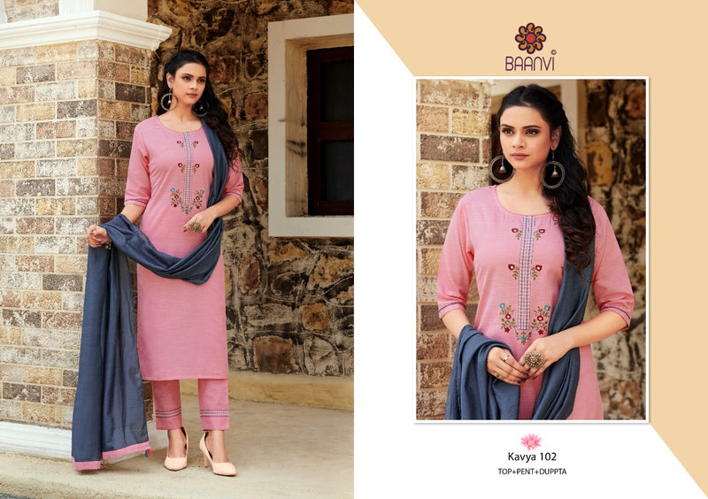 Baanvi Kavya Cotton Daily Wear Kurtis With Fancy Embroidery