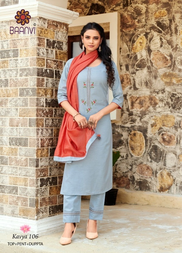 Baanvi Kavya Cotton Daily Wear Kurtis With Fancy Embroidery