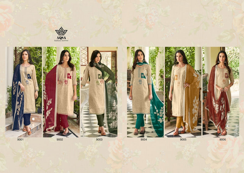 Aqsa Kaynaat Dno 9001 To 9006 Pure Cotton With Printed Stylish Designer Party wear salwar Suit