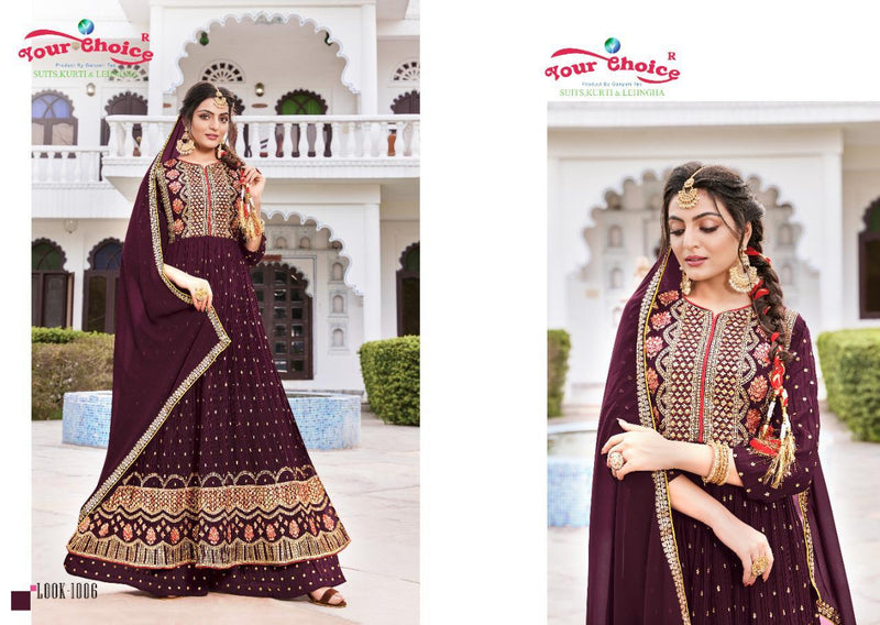Your Choice Kayraa Georgette With Heavy Embroidery work Stylish Designer Festive Wear Sharara