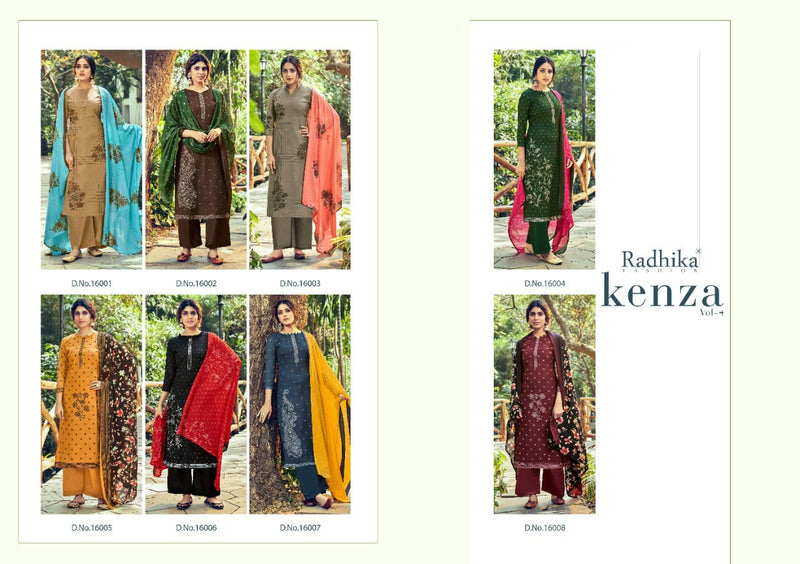 Radhika Fashion Azara Kenza Vol 4 Cotton Fancy Stylish Festive Wear Salwar Suits