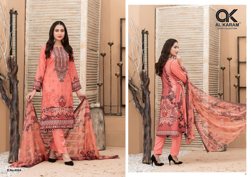 AL Karam Kesariya Magic In Print Vol 4 Cambric Cotton Printed Festive Wear Salwar Suits