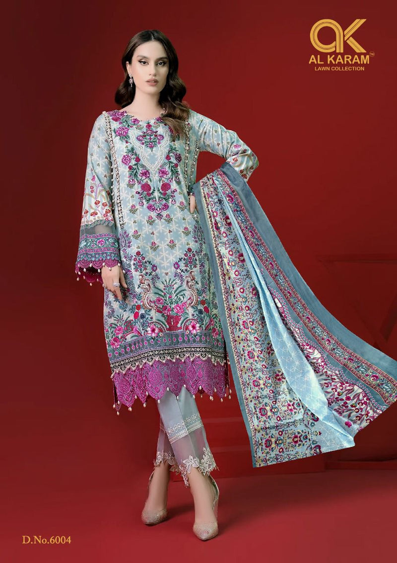 Al Karam Kesariya Magic Vol 6 Pure Cotton With Heavy Beautiful Work Stylish Designer Pakistani Salwar Kameez