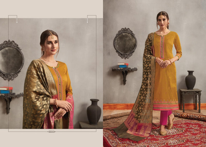 Kessi Fabric Parnita Vol 3  With Embroidery Work Suit In Jam Silk Fabric
