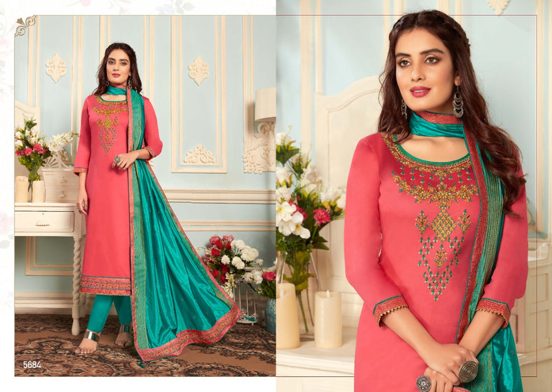 Kessi Fabrics Silk Shine Vol 4 Jam Silk Cotton Designer Stylish Salwar Kameez