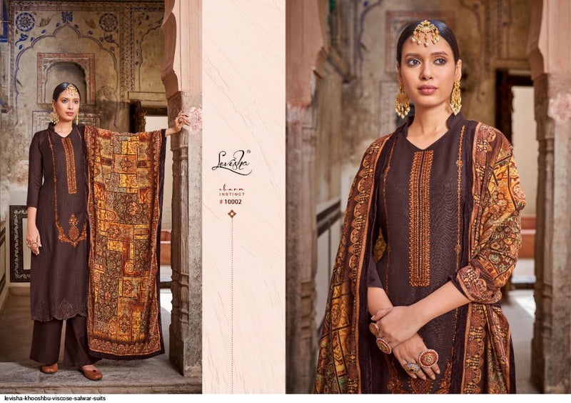 Levisha Khooshbu Pashmina With Fancy Printed Work Stylish Designer Casual Look Salwar Kameez