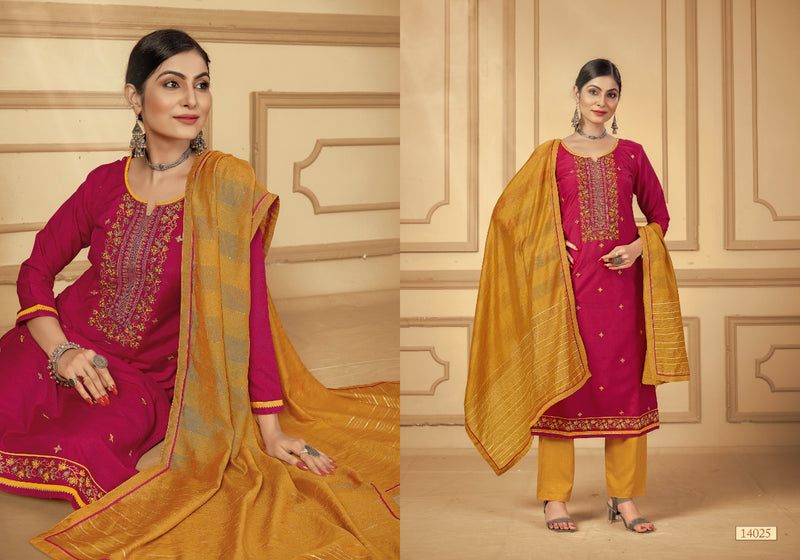 Panch Ratna Khushali Silk Parampara Silk With Embroidery Work Stylish Designer Salwar Kameez