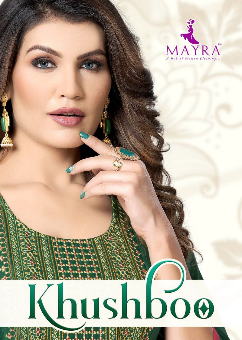 Mayra Khushboo Rayon With Heavy Embroidery Work Stylish Designer Party Wear Fancy Kurti