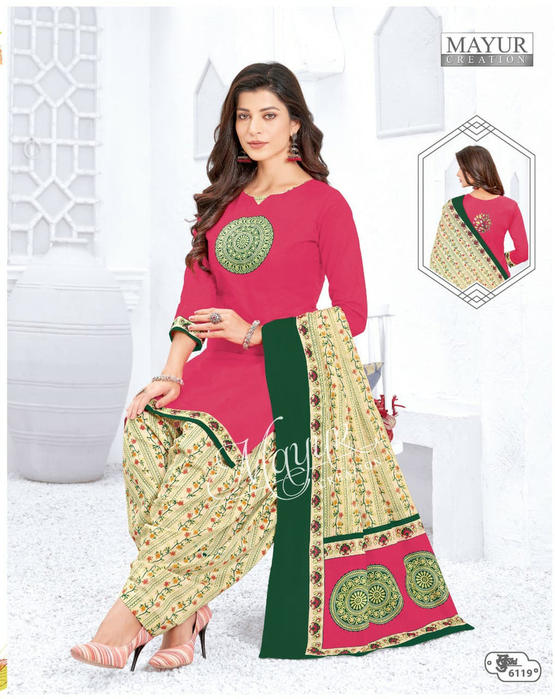 Mayur Creation Khushi Vol 61 Cotton Printed Patiyala Style Festive Wear Printed Salwar Suits