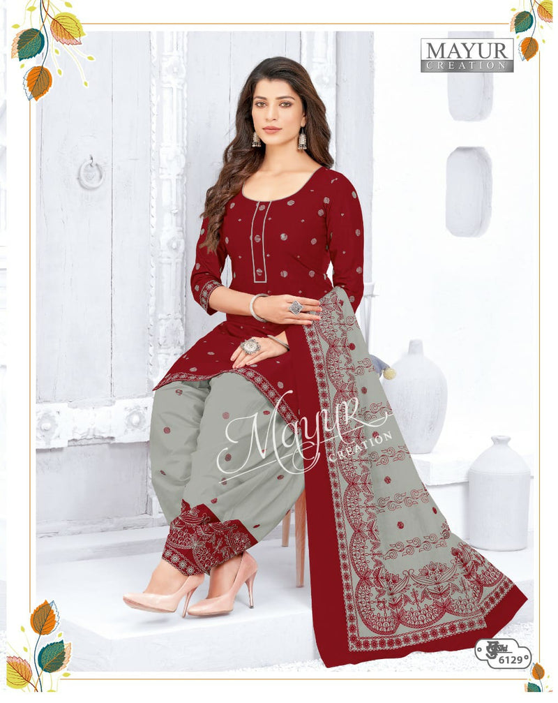 Mayur Creation Khushi Vol 61 Cotton Printed Patiyala Style Festive Wear Printed Salwar Suits