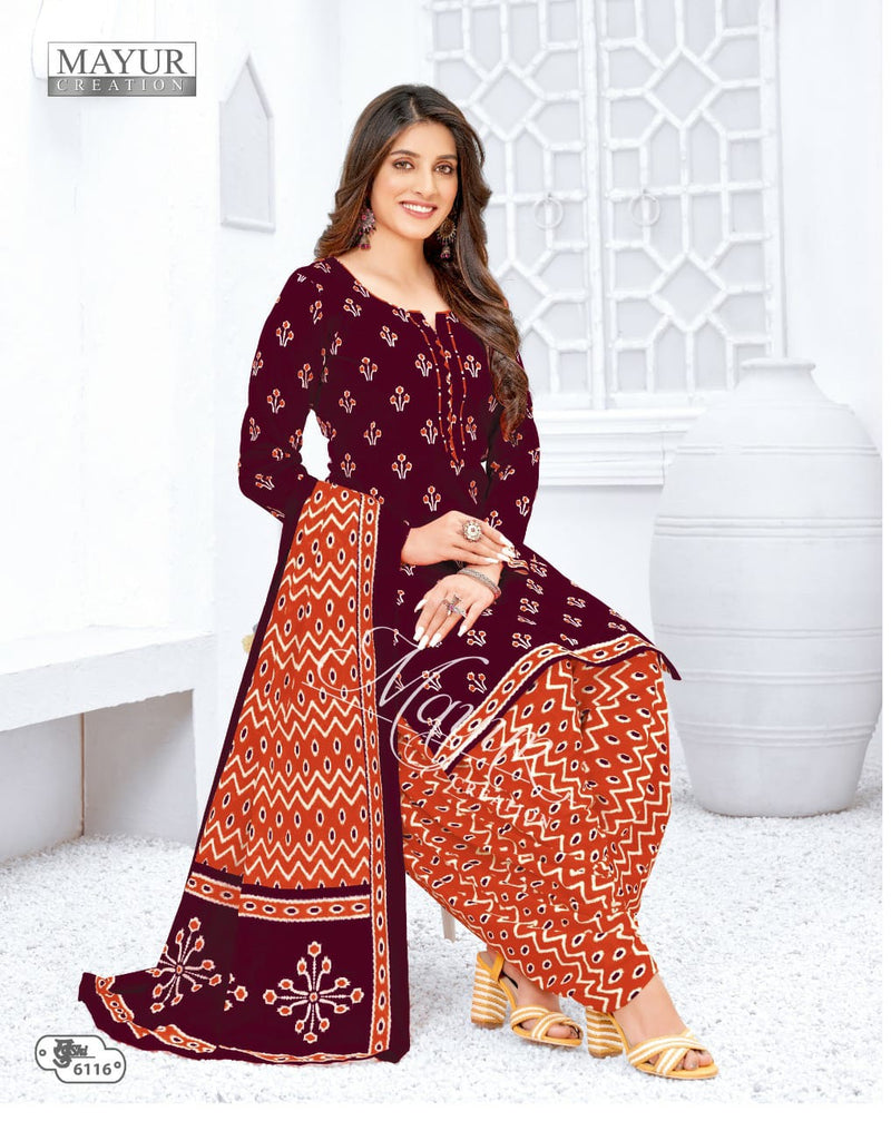 Mayur Creation Khushi Vol 61 Cotton Printed Patiyala Style Festive Wear Printed Salwar Suits