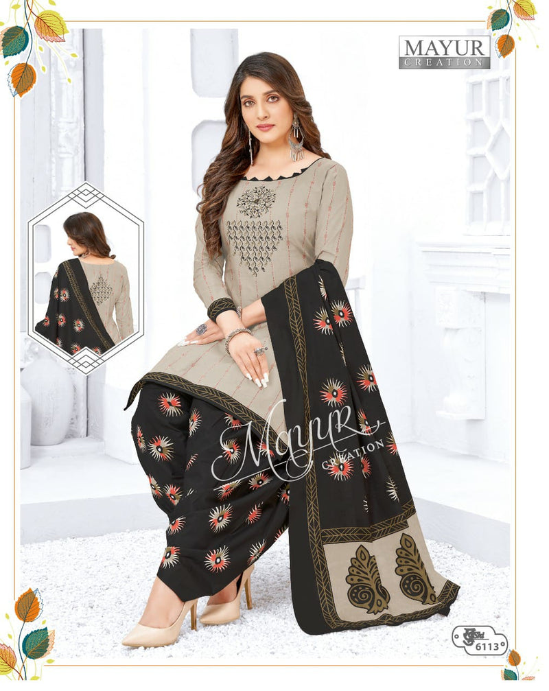 Mayur Creation Khushi Vol 61 Cotton Printed Patiyala Style Festive Wear Printed Salwar Suits