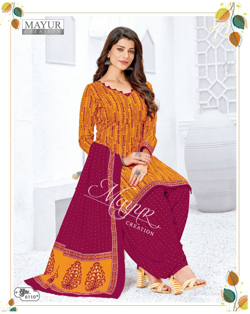 Mayur Creation Khushi Vol 61 Cotton Printed Patiyala Style Festive Wear Printed Salwar Suits