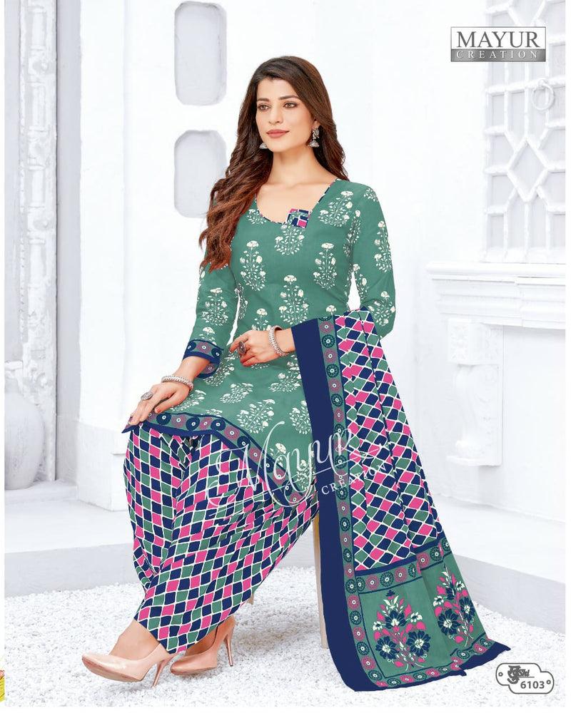 Mayur Creation Khushi Vol 61 Cotton Printed Patiyala Style Festive Wear Printed Salwar Suits