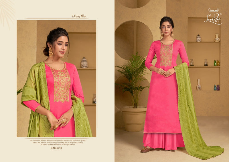 Levisha Khwaab Jam Silk Designer Party Wear Suits With Coding Embroidery