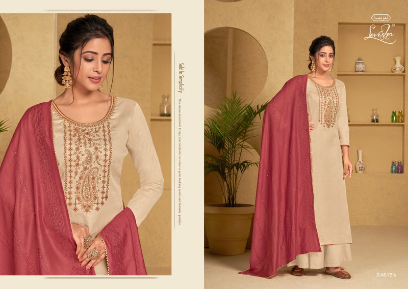 Levisha Khwaab Jam Silk Designer Party Wear Suits With Coding Embroidery
