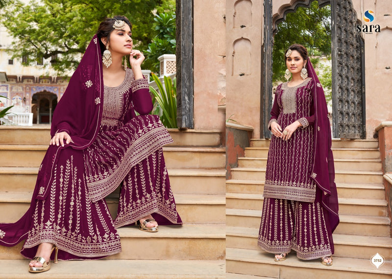 Sara Trendz Khwahish Georgette With Heavy Embroidery Work Stylish Designer Wedding Wear Salwar Kameez