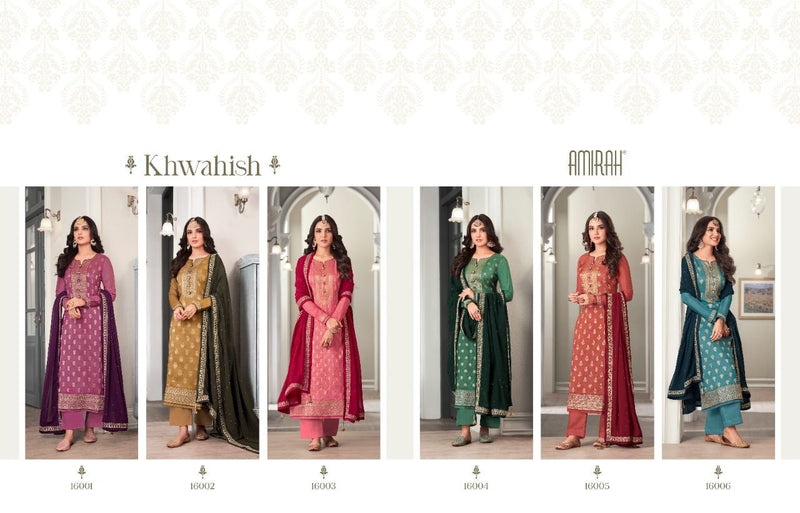 Amirah Khwahish Dola Silk Jacquard Heavy  Party Wear Salwar Suits