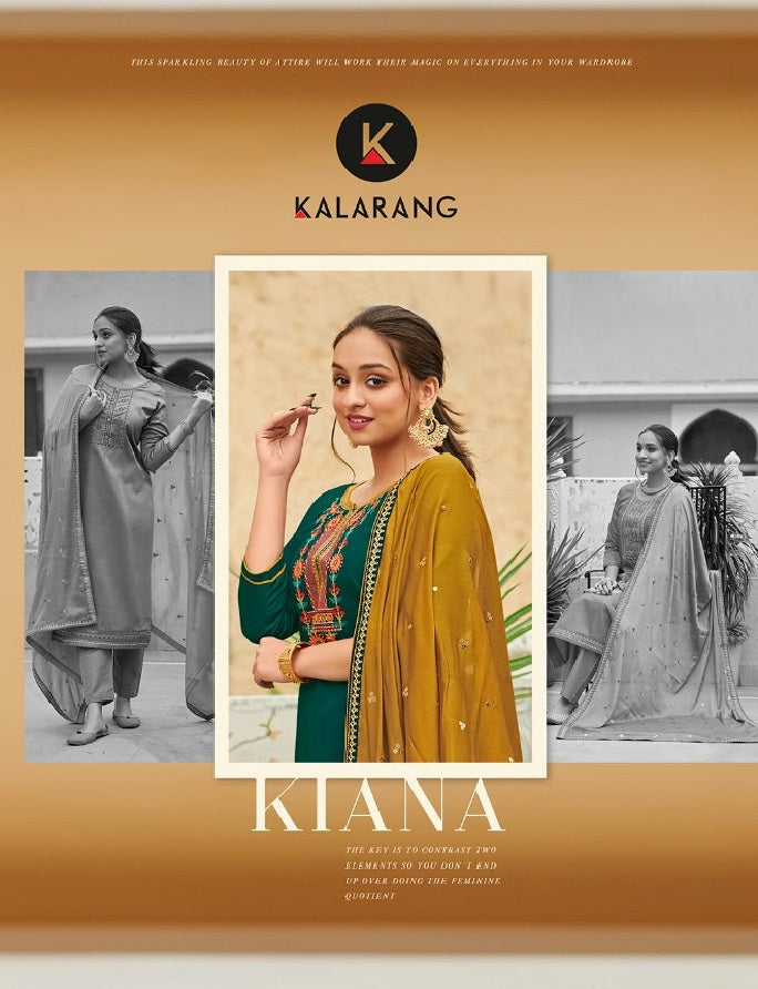 Kalarang Kiana Jam Silk Cotton Embroidery Salwar Suits