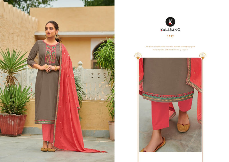 Kalarang Kiana Jam Silk Cotton Embroidery Salwar Suits