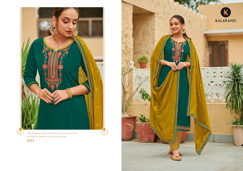 Kalarang Kiana Jam Silk Cotton Embroidery Salwar Suits