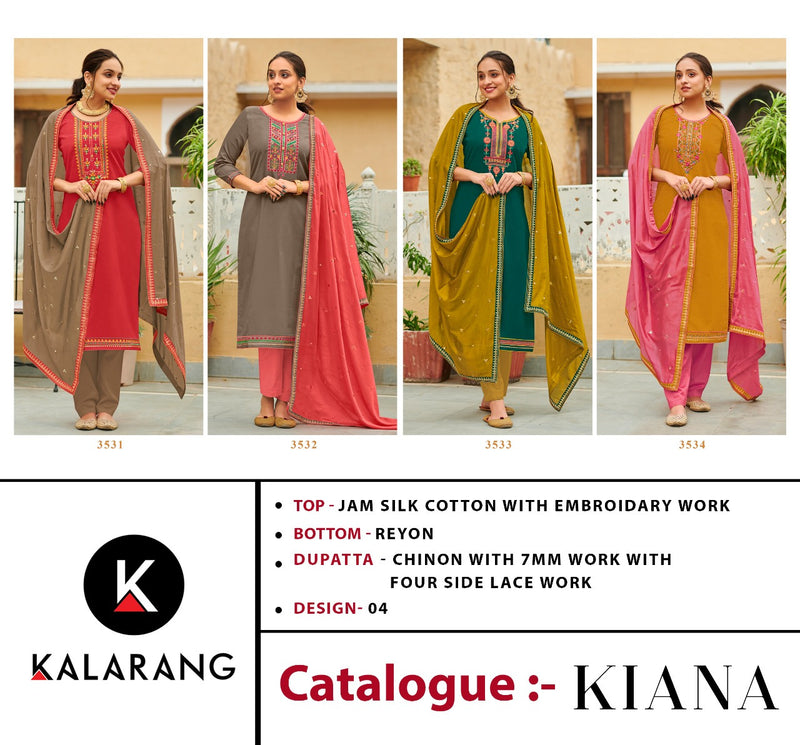 Kalarang Kiana Jam Silk Cotton Embroidery Salwar Suits