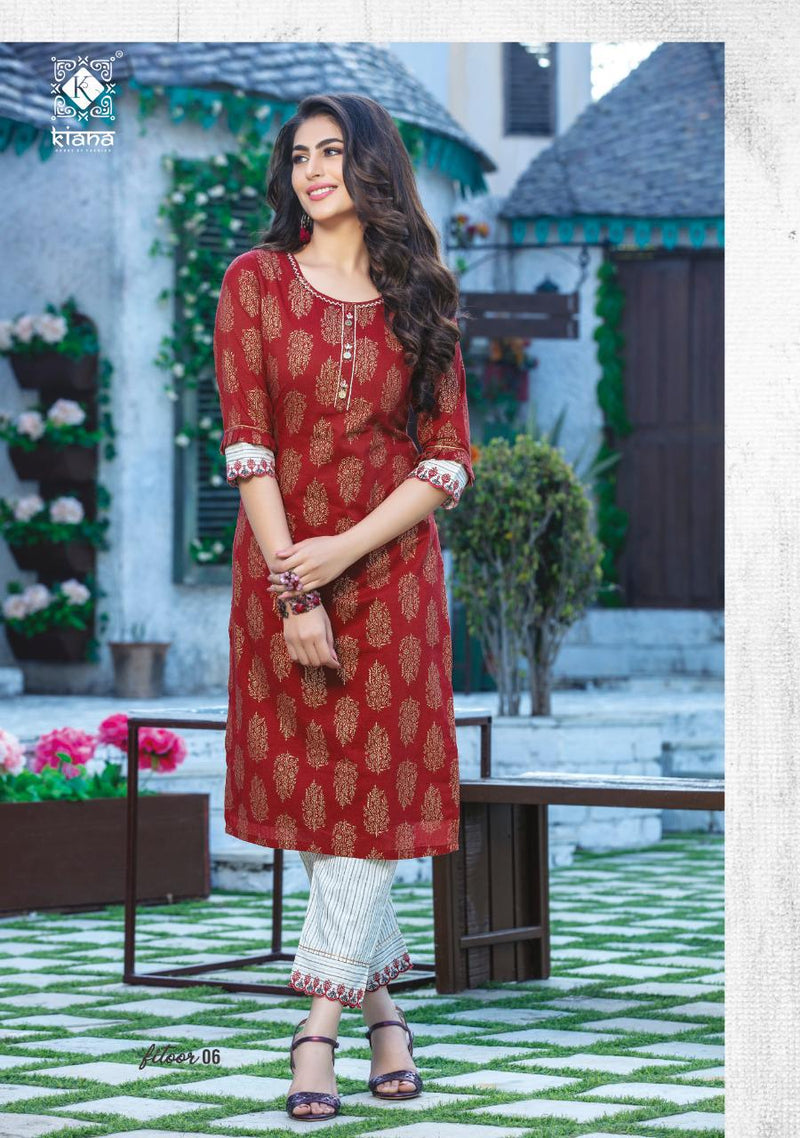 Kiana Launched Fitoor Rayon Cotton  Print  Fancy Party Wear Kurtis
