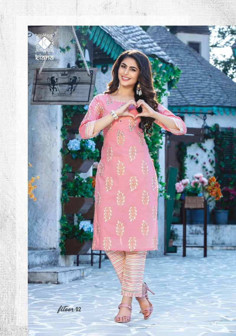 Kiana Launched Fitoor Rayon Cotton  Print  Fancy Party Wear Kurtis