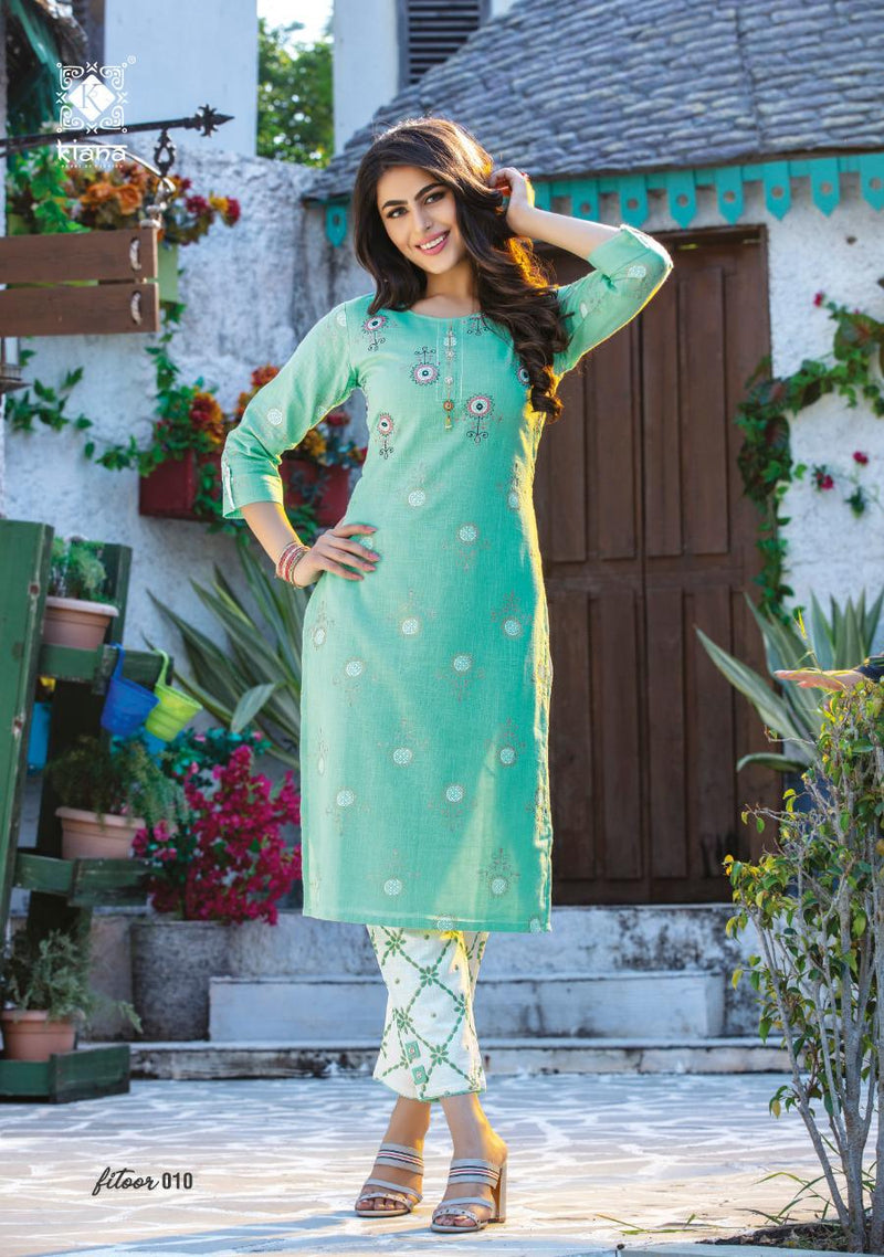 Kiana Launched Fitoor Rayon Cotton  Print  Fancy Party Wear Kurtis