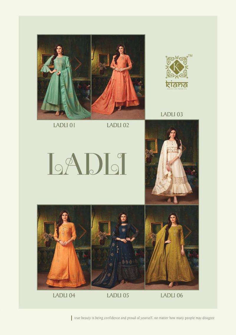 Kiana House Of Fashion Laadli Kurti With Dupatta Heavy Work In Cotton