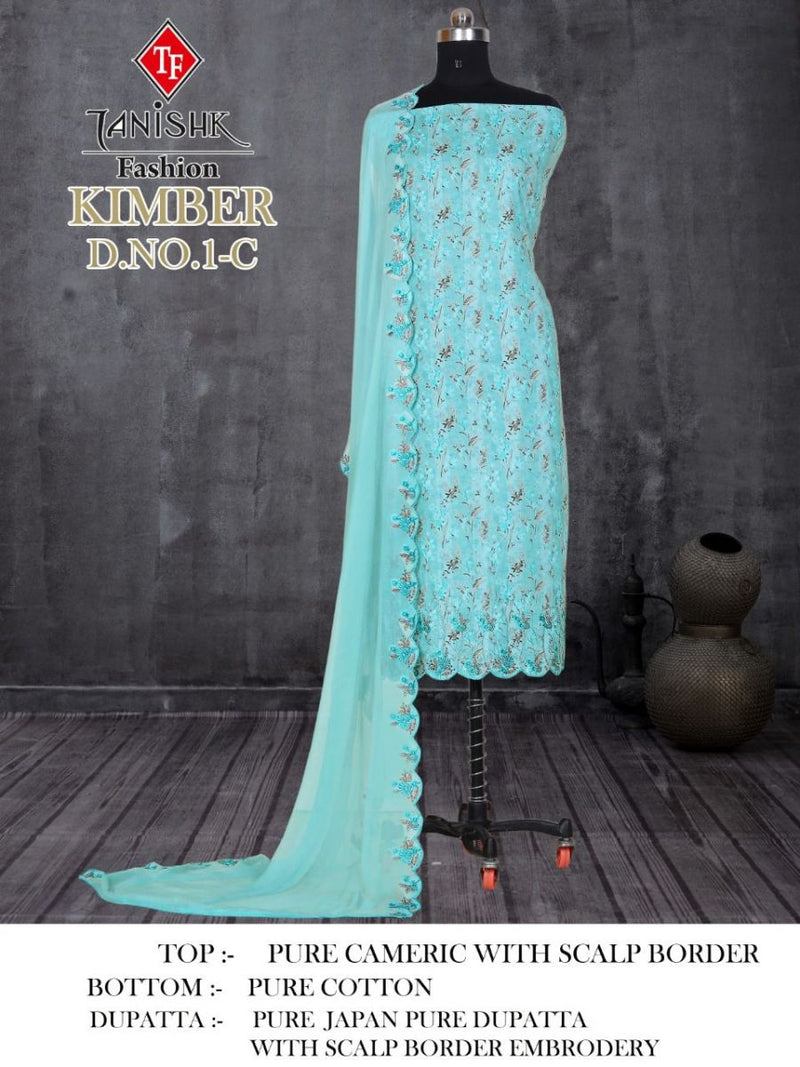 Tanishk Fashion Kimber Cambric Cotton Embroidered Party Wear Salwar Suits