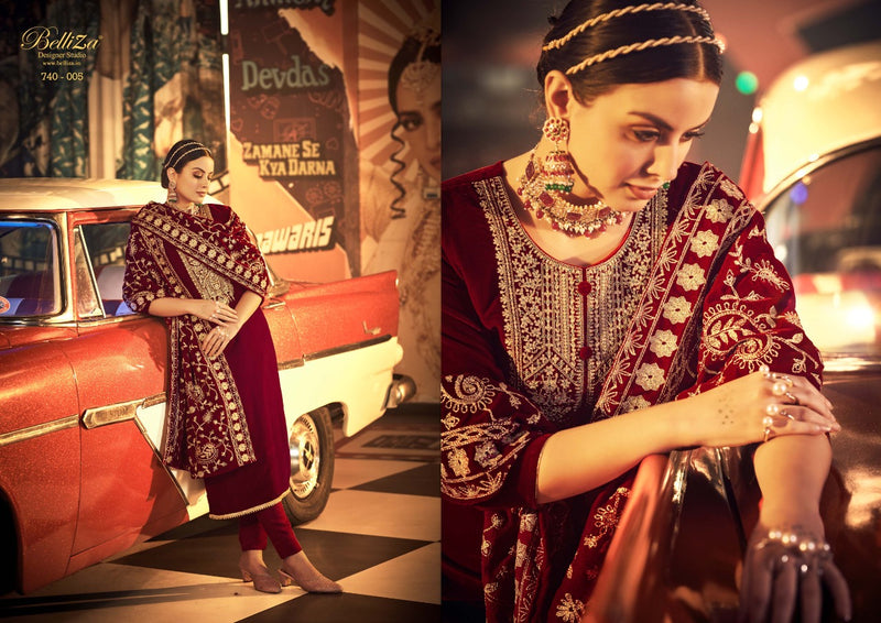 Belliza Kohinoor Pashmina With Heavy Embroidery Work Stylish Designer Festive Wear Fancy Salwar Kameez
