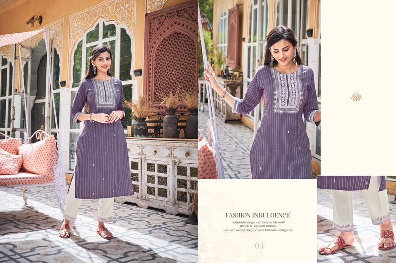 Kurti Times Elegant Viscose Fancy Embroidered Party Wear Kurtis With Bottom