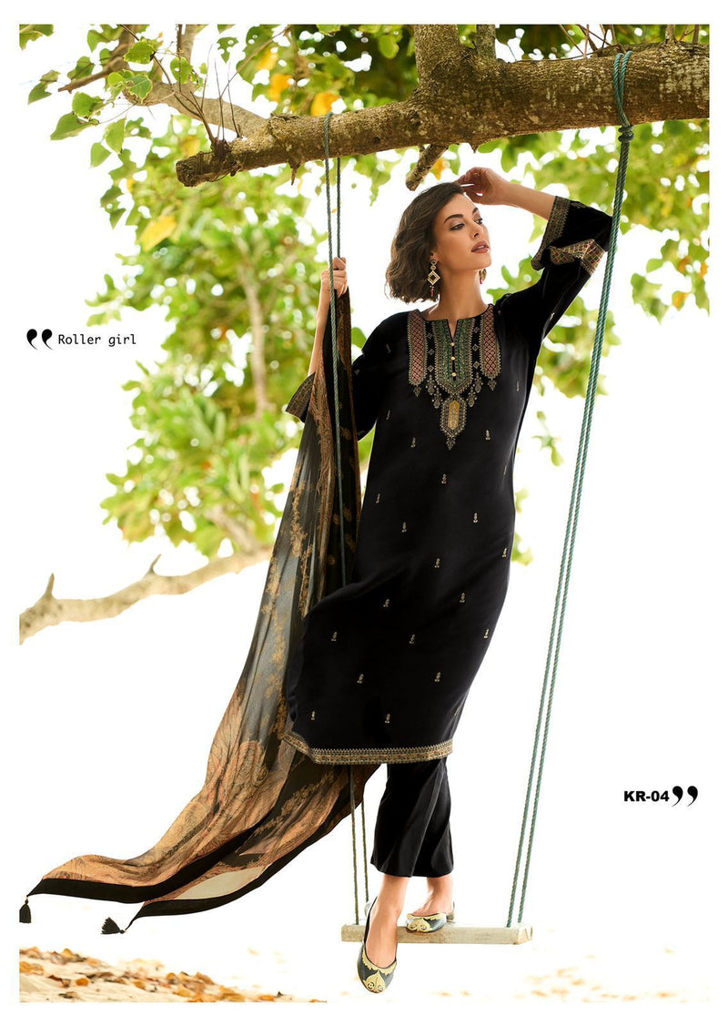 Varsha Kyrah Silk With Heavy Embroidery Work Stylish Designer Casual Wear Salwar Kameez
