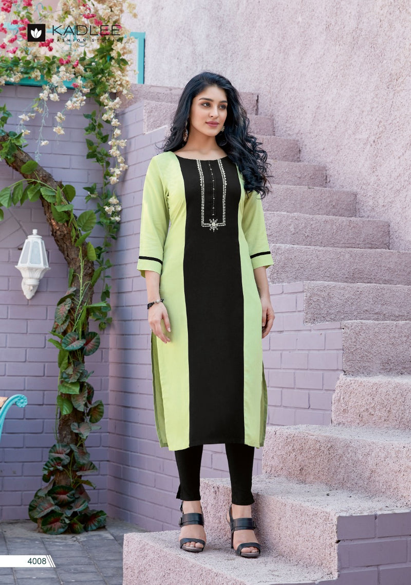 Kadlee Fashion Swara Vol 2 Rayon Designer Stylish Kurti With Pant Collection