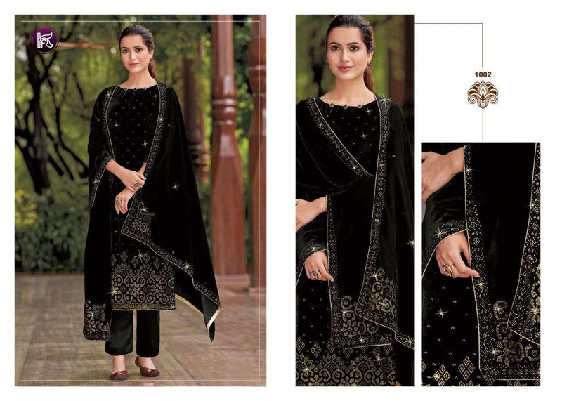 Kala Fashion Diamond Velvet With Sarwoki Work Fancy Salwar Suit