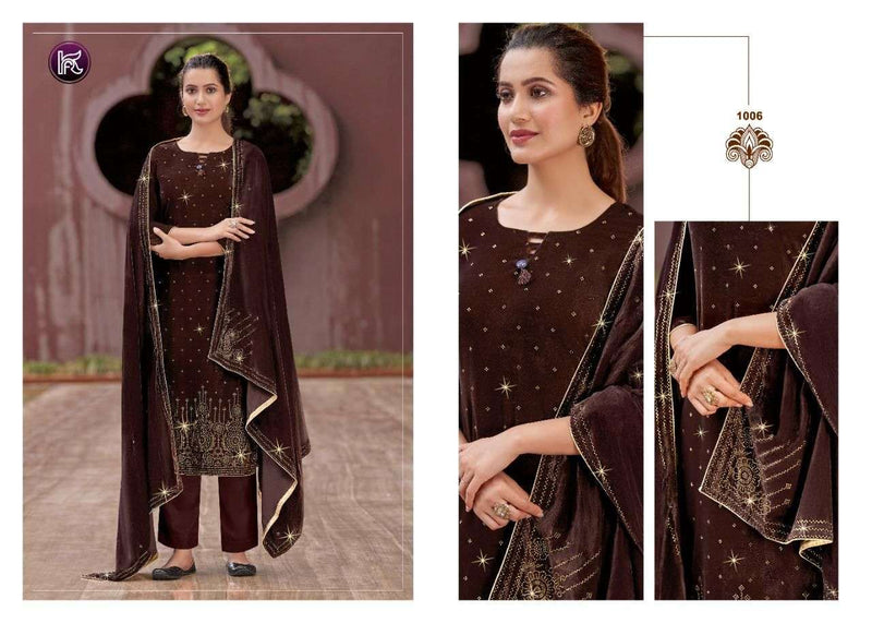 Kala Fashion Diamond Velvet With Sarwoki Work Fancy Salwar Suit