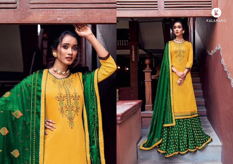Kalarang Fashion Black Barry Vol 5 Jam Silk Cotton With Heavy Embroidery Work Exclusive Pakistani Salwar Kameez