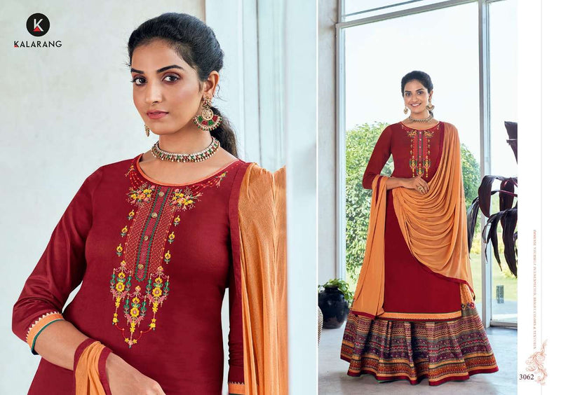 Kalarang Fashion Kashvi Vol 2 Jam Silk Cotton With Embroidery Work Stylish Salwar Kameez