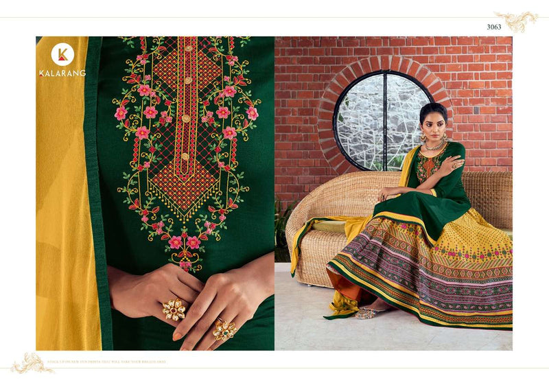 Kalarang Fashion Kashvi Vol 2 Jam Silk Cotton With Embroidery Work Stylish Salwar Kameez