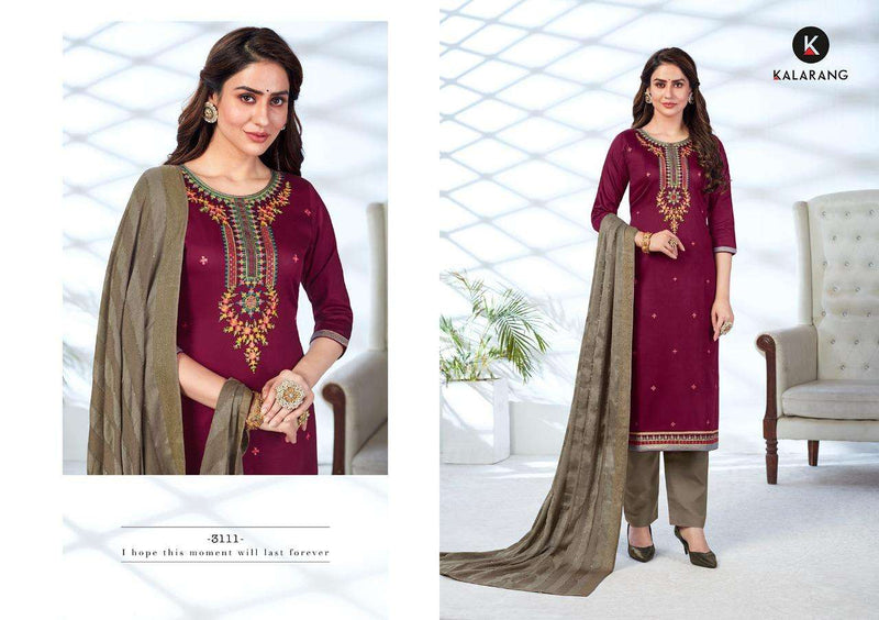 Kalarang Fashion Launch By Saloni Vol 7 Jam Silk Cotton With Embroidery Work Designer Salwar Suits