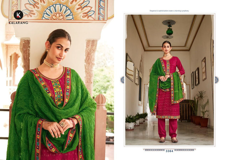 Kalarang Fashion Mahal Parampara Silk Embroidered Silk Designer Salwar Kameez