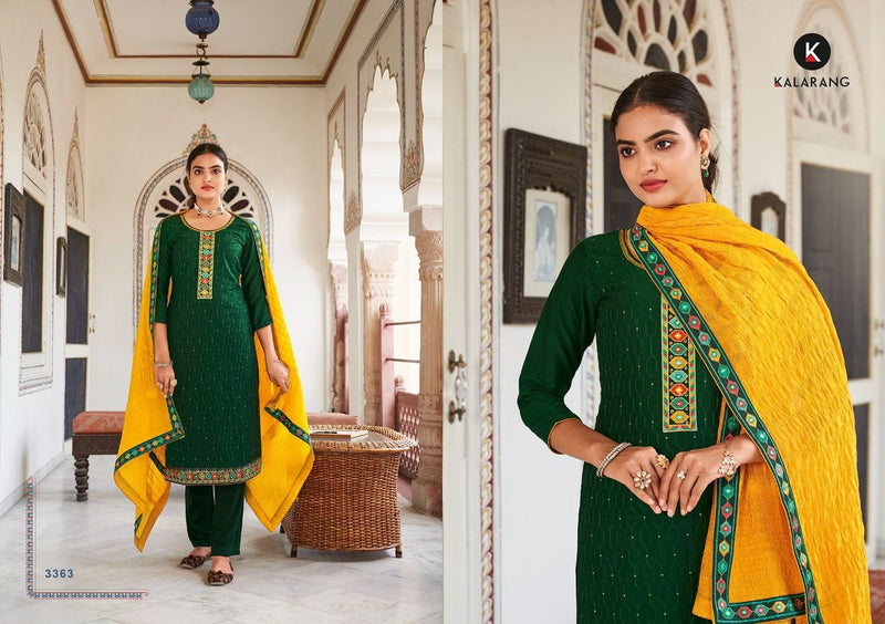 Kalarang Fashion Mahal Parampara Silk Embroidered Silk Designer Salwar Kameez