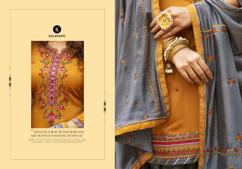 Kalarang Fashion Prakruti Jam Silk Cotton Work Salwar Kameez